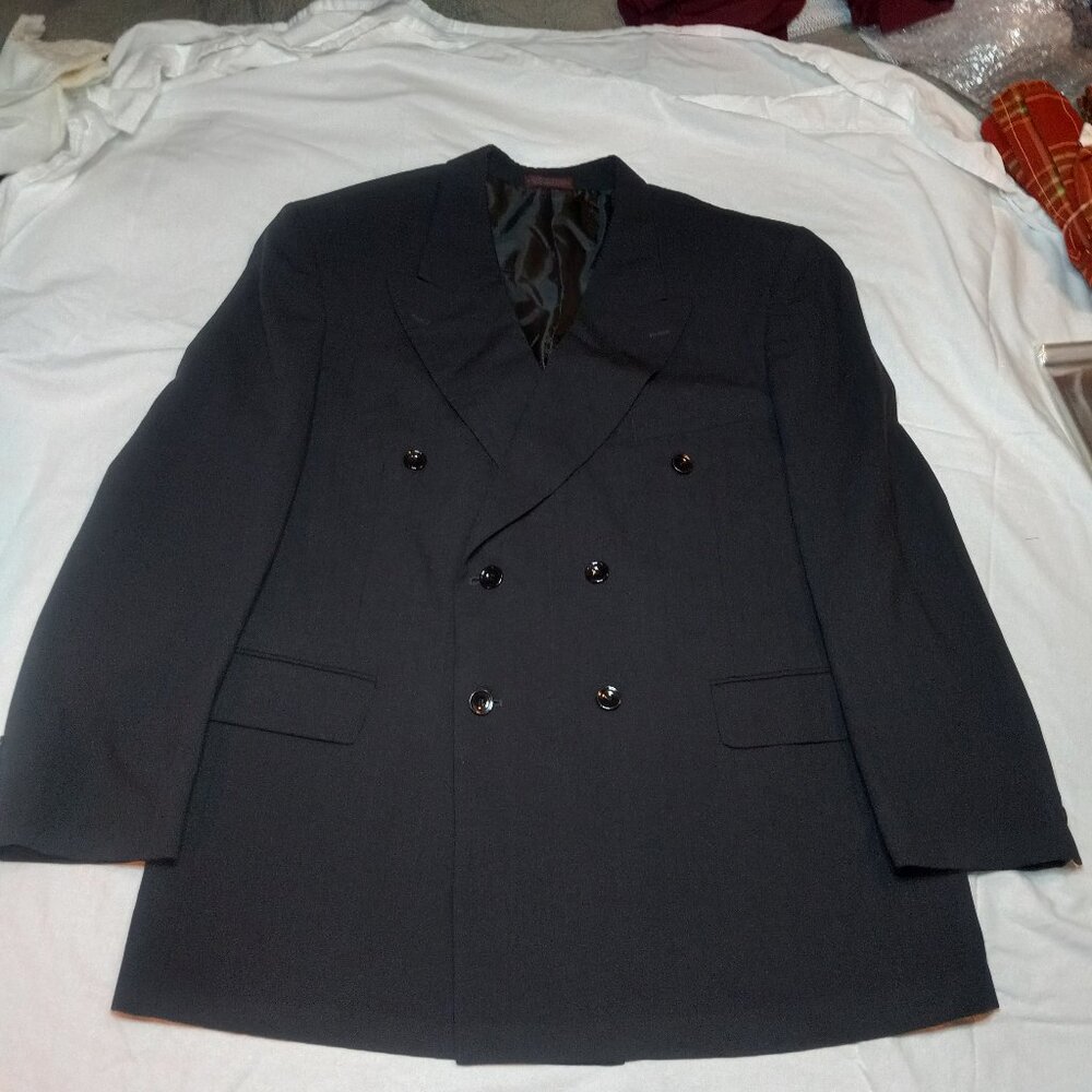 Carlo Vercellit 100% Virgin Wool Mens  Double Breasted Suit Jacket